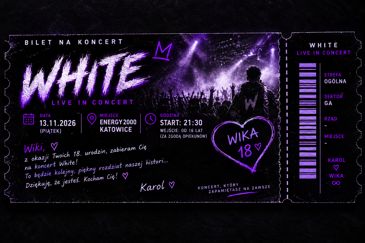 Bilet na koncert White 2115